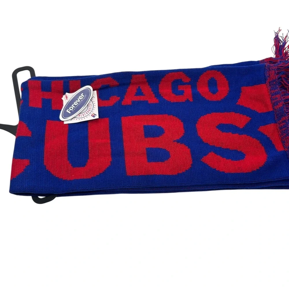NEW Chicago Cubs Scarf Forever Collectibles MLB Baseball Team‎ Knit Winter
